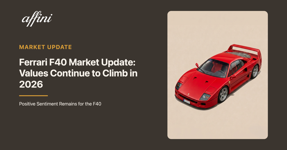 Ferrari F40 Market Update: Values Continue to Climb in 2026